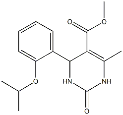 methyl 4-(2-isopropoxyphenyl)-6-methyl-2-oxo-1,2,3,4-tetrahydro-5-pyrimidinecarboxylate Struktur