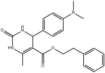 2-phenylethyl 4-[4-(dimethylamino)phenyl]-6-methyl-2-oxo-1,2,3,4-tetrahydropyrimidine-5-carboxylate Struktur