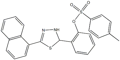 2-[5-(1-naphthyl)-2,3-dihydro-1,3,4-thiadiazol-2-yl]phenyl 4-methylbenzenesulfonate Struktur