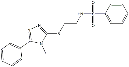 N-{2-[(4-methyl-5-phenyl-4H-1,2,4-triazol-3-yl)sulfanyl]ethyl}benzenesulfonamide Struktur