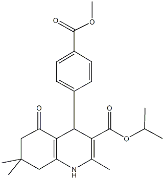 1-methylethyl 2,7,7-trimethyl-4-{4-[(methyloxy)carbonyl]phenyl}-5-oxo-1,4,5,6,7,8-hexahydroquinoline-3-carboxylate Struktur