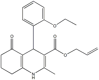 allyl 4-(2-ethoxyphenyl)-2-methyl-5-oxo-1,4,5,6,7,8-hexahydro-3-quinolinecarboxylate Struktur