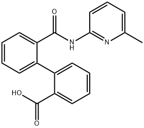 2'-{[(6-methyl-2-pyridinyl)amino]carbonyl}[1,1'-biphenyl]-2-carboxylic acid Struktur