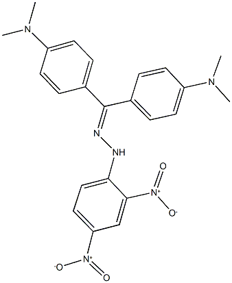 bis[4-(dimethylamino)phenyl]methanone {2,4-bisnitrophenyl}hydrazone Struktur