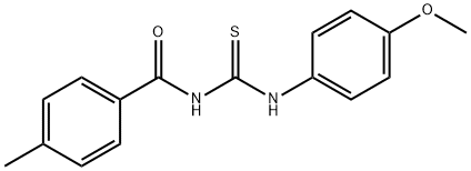 N-(4-methoxyphenyl)-N'-(4-methylbenzoyl)thiourea Struktur