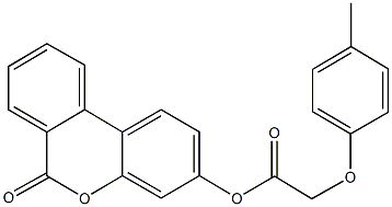 6-oxo-6H-benzo[c]chromen-3-yl (4-methylphenoxy)acetate Struktur