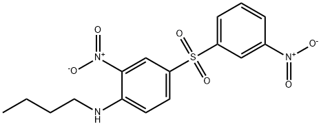 N-butyl-2-nitro-4-[(3-nitrophenyl)sulfonyl]aniline Struktur