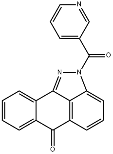 2-(3-pyridinylcarbonyl)dibenzo[cd,g]indazol-6(2H)-one Struktur