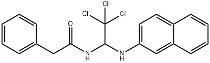 2-phenyl-N-[2,2,2-trichloro-1-(2-naphthylamino)ethyl]acetamide Struktur