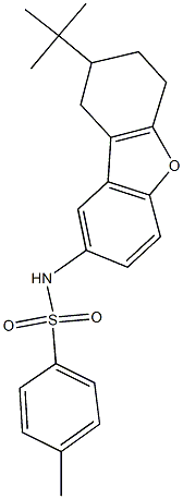 N-(8-tert-butyl-6,7,8,9-tetrahydrodibenzo[b,d]furan-2-yl)-4-methylbenzenesulfonamide Struktur