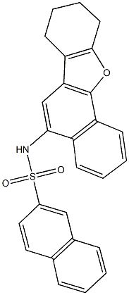 N-(7,8,9,10-tetrahydronaphtho[1,2-b][1]benzofuran-5-yl)-2-naphthalenesulfonamide Struktur