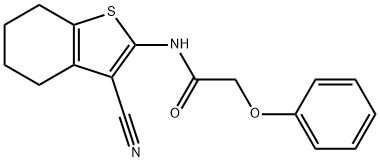 N-(3-cyano-4,5,6,7-tetrahydro-1-benzothien-2-yl)-2-(phenyloxy)acetamide Struktur