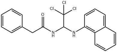 2-phenyl-N-[2,2,2-trichloro-1-(1-naphthylamino)ethyl]acetamide Struktur