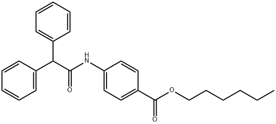 hexyl 4-[(diphenylacetyl)amino]benzoate Struktur