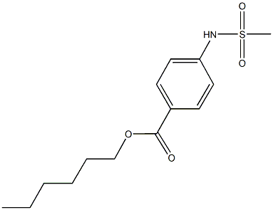 hexyl 4-[(methylsulfonyl)amino]benzoate Struktur