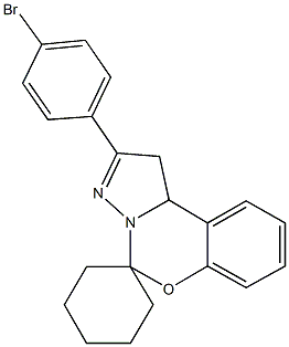 2-(4-bromophenyl)-1,10b-dihydrospiro(pyrazolo[1,5-c][1,3]benzoxazine-5,1'-cyclohexane) Struktur