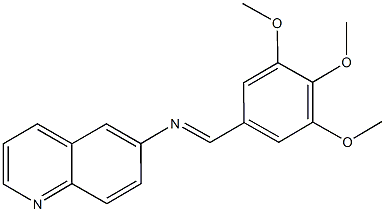 N-(6-quinolinyl)-N-(3,4,5-trimethoxybenzylidene)amine Struktur