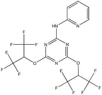 N-{4,6-bis[2,2,2-trifluoro-1-(trifluoromethyl)ethoxy]-1,3,5-triazin-2-yl}-N-(2-pyridinyl)amine Struktur