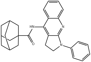 N-(1-phenyl-2,3-dihydro-1H-pyrrolo[2,3-b]quinolin-4-yl)-1-adamantanecarboxamide Struktur