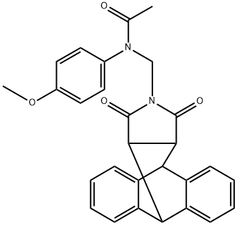 N-[(16,18-dioxo-17-azapentacyclo[6.6.5.0~2,7~.0~9,14~.0~15,19~]nonadeca-2,4,6,9,11,13-hexaen-17-yl)methyl]-N-(4-methoxyphenyl)acetamide Struktur