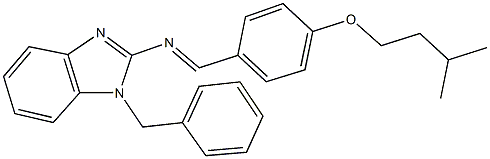 N-(1-benzyl-1H-benzimidazol-2-yl)-N-[4-(isopentyloxy)benzylidene]amine Struktur