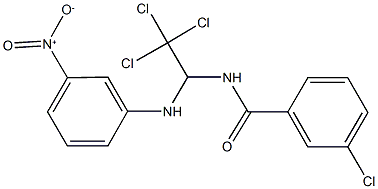 3-chloro-N-(2,2,2-trichloro-1-{3-nitroanilino}ethyl)benzamide Struktur