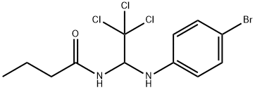 N-[1-(4-bromoanilino)-2,2,2-trichloroethyl]butanamide Struktur