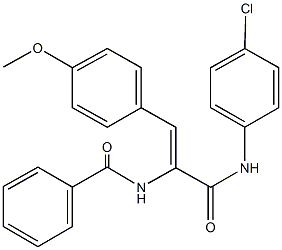 N-[1-[(4-chloroanilino)carbonyl]-2-(4-methoxyphenyl)vinyl]benzamide Struktur