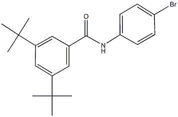 N-(4-bromophenyl)-3,5-ditert-butylbenzamide Struktur