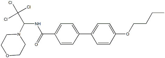 4'-butoxy-N-[2,2,2-trichloro-1-(4-morpholinyl)ethyl][1,1'-biphenyl]-4-carboxamide Struktur