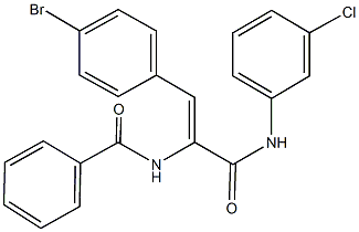 N-{2-(4-bromophenyl)-1-[(3-chloroanilino)carbonyl]vinyl}benzamide Struktur