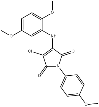 3-chloro-4-(2,5-dimethoxyanilino)-1-(4-methoxyphenyl)-1H-pyrrole-2,5-dione Struktur