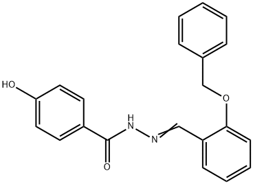 N'-[2-(benzyloxy)benzylidene]-4-hydroxybenzohydrazide Struktur