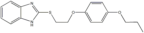 2-{[2-(4-propoxyphenoxy)ethyl]sulfanyl}-1H-benzimidazole Struktur