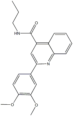 2-(3,4-dimethoxyphenyl)-N-propyl-4-quinolinecarboxamide Struktur