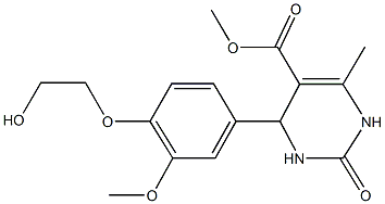 methyl 4-[4-(2-hydroxyethoxy)-3-methoxyphenyl]-6-methyl-2-oxo-1,2,3,4-tetrahydro-5-pyrimidinecarboxylate Struktur