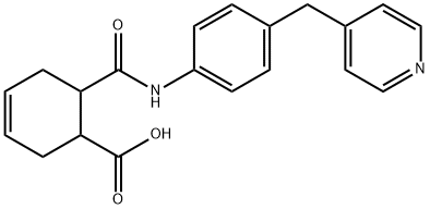 6-{[4-(4-pyridinylmethyl)anilino]carbonyl}-3-cyclohexene-1-carboxylic acid Struktur