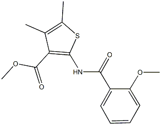 methyl 2-[(2-methoxybenzoyl)amino]-4,5-dimethyl-3-thiophenecarboxylate Struktur