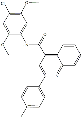 N-(4-chloro-2,5-dimethoxyphenyl)-2-(4-methylphenyl)-4-quinolinecarboxamide Struktur