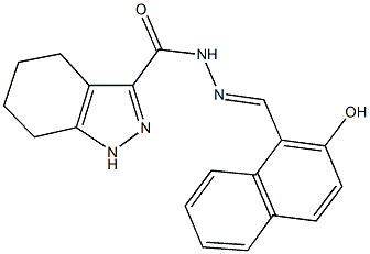 N'-[(2-hydroxy-1-naphthyl)methylene]-4,5,6,7-tetrahydro-1H-indazole-3-carbohydrazide Struktur