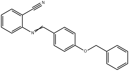 2-{[4-(benzyloxy)benzylidene]amino}benzonitrile Struktur