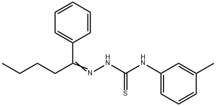 1-phenyl-1-pentanone N-(3-methylphenyl)thiosemicarbazone Struktur