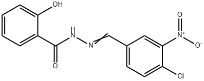 N'-{4-chloro-3-nitrobenzylidene}-2-hydroxybenzohydrazide Struktur