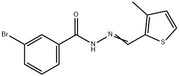 3-bromo-N'-[(3-methyl-2-thienyl)methylene]benzohydrazide Struktur