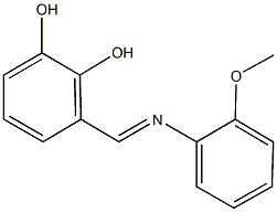 3-{[(2-methoxyphenyl)imino]methyl}-1,2-benzenediol Struktur