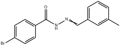 4-bromo-N'-(3-methylbenzylidene)benzohydrazide Struktur