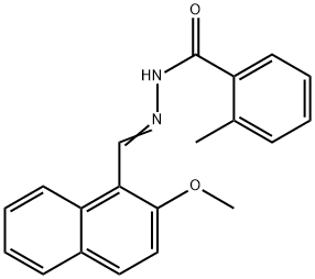 N'-[(2-methoxy-1-naphthyl)methylene]-2-methylbenzohydrazide Struktur