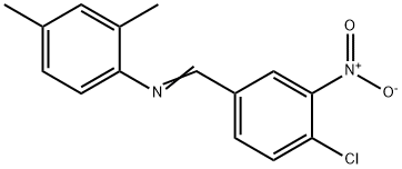 N-(4-chloro-3-nitrobenzylidene)-2,4-dimethylaniline Struktur