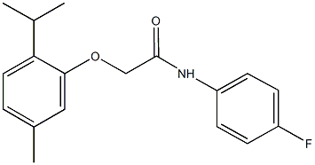 N-(4-fluorophenyl)-2-(2-isopropyl-5-methylphenoxy)acetamide Struktur