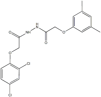 2-(2,4-dichlorophenoxy)-N'-[(3,5-dimethylphenoxy)acetyl]acetohydrazide Struktur